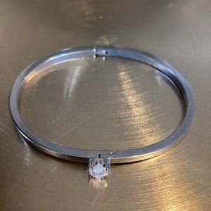 Silver and Simulated Diamond bracelet .